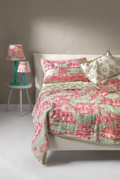 Ancient Column Pink Bedspread