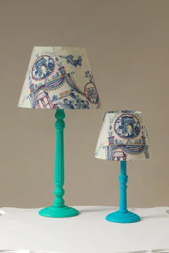 Ancient Columns Blue 8" Tapered Lampshade