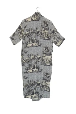 Ancient Columns Charcoal Rachel Dress
