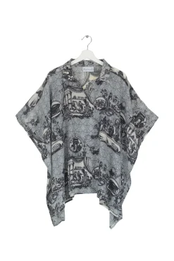 Ancient Columns Charcoal Tunic Top