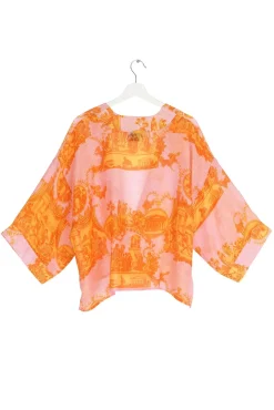 Ancient Columns Orange Kimono