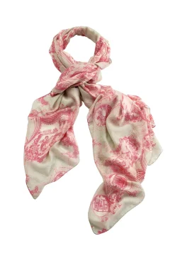 Ancient Columns Pink Scarf