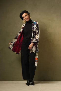 Butterflies Cobalt Wrap Jacket