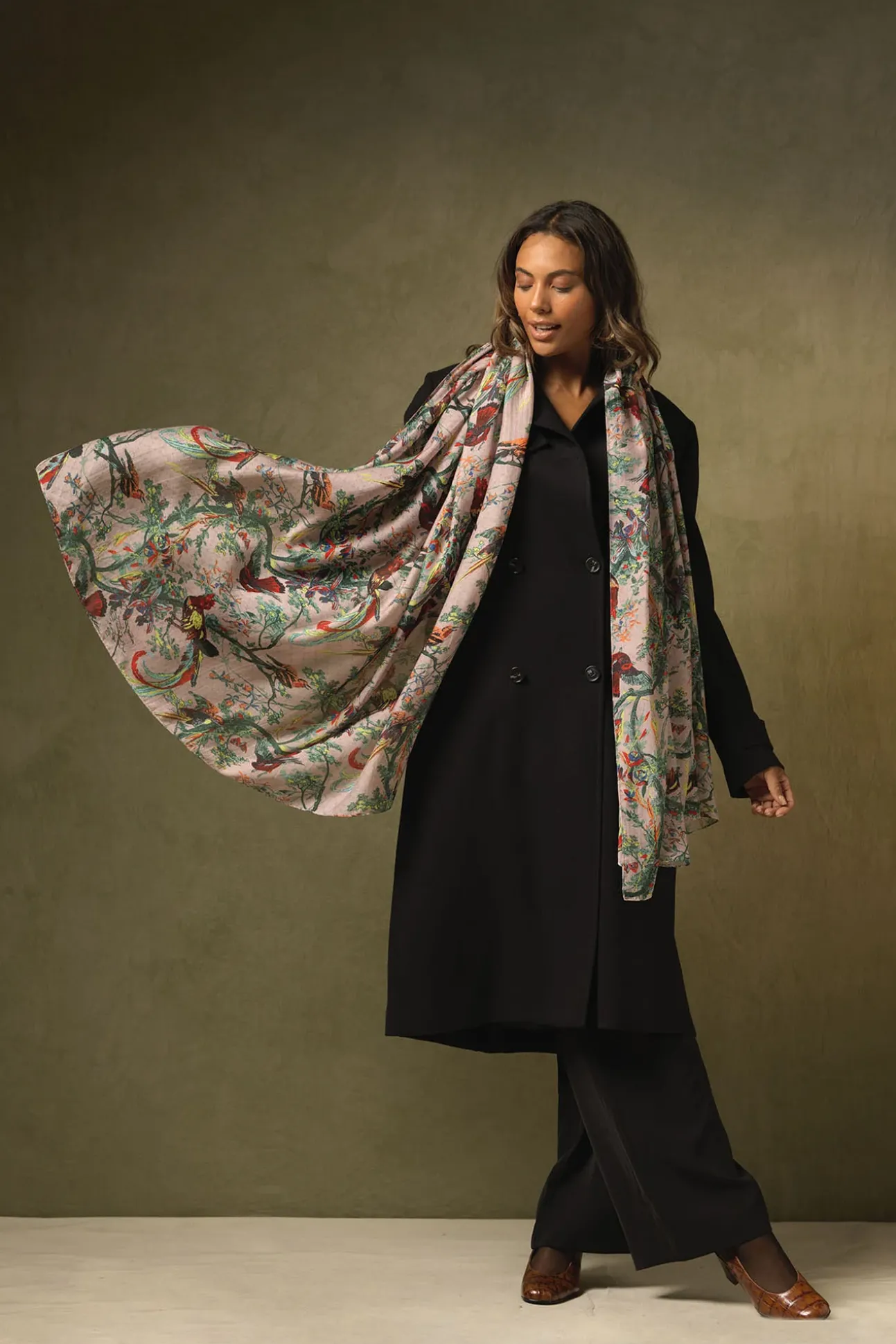Chinoiserie Pink Scarf
