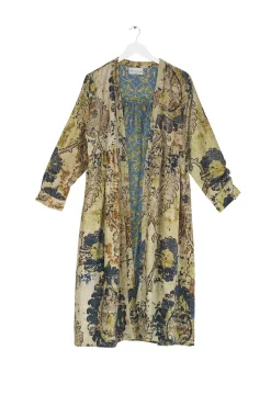 Dhurrie Taupe Velvet Duster Coat