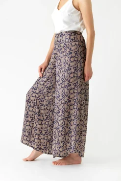 Floral Paisley Blue Palazzo Pant