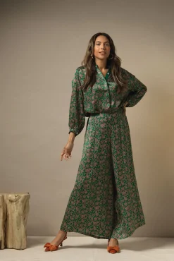 Floral Paisley Green Darcy Shirt