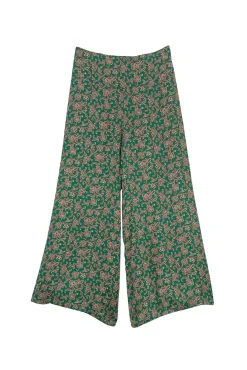 Floral Paisley Green Palazzo Pant