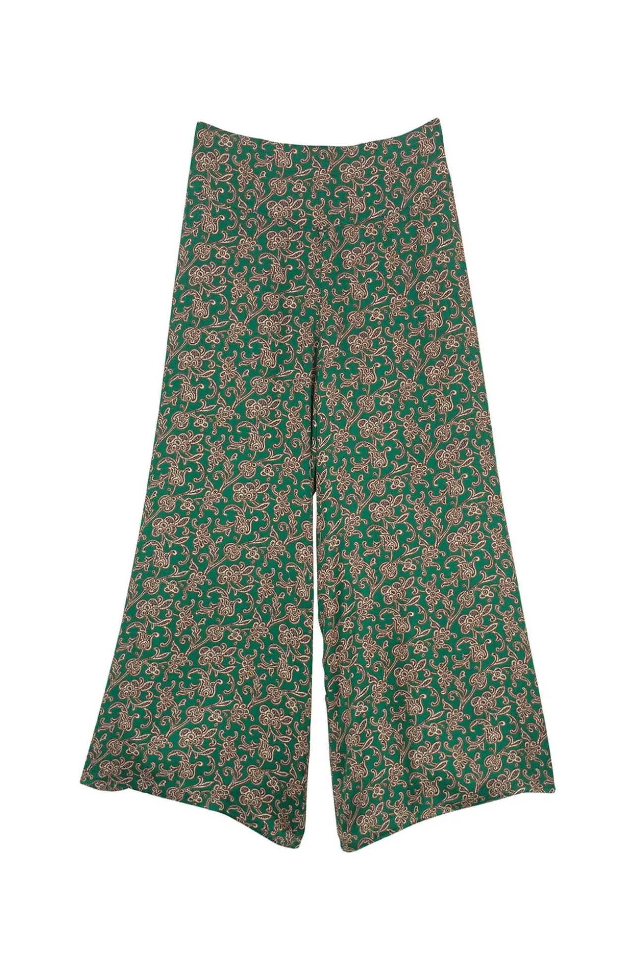 Floral Paisley Green Palazzo Pant
