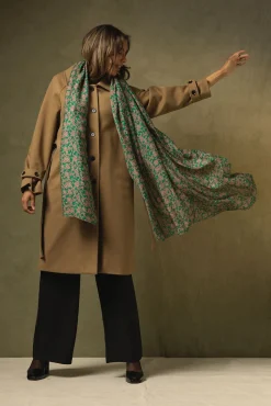Floral Paisley Green Scarf