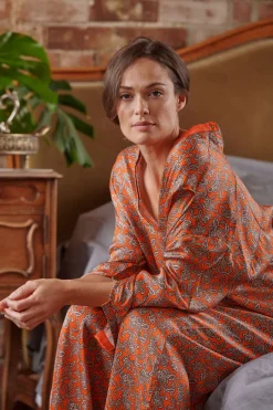 Floral Paisley Orange Darcy Shirt