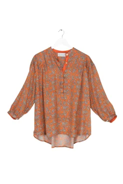 Floral Paisley Orange Darcy Shirt
