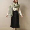 Kew Etched Floral Fern Scarf