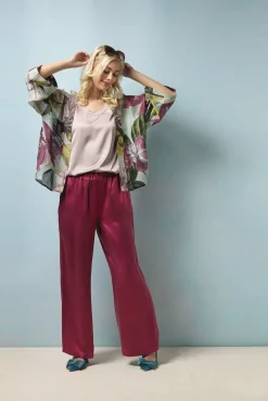 Kew Protea Duck Egg Kimono