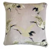 Stork Plaster Pink Square Velvet Cushion