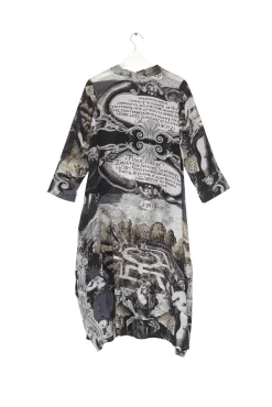 Sunburst Grey Asymmetric Dress