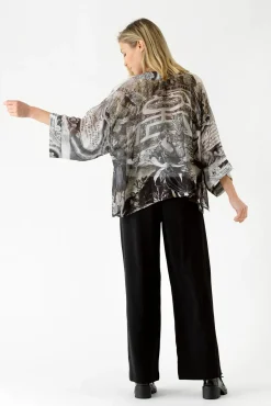 Sunburst Grey Kimono