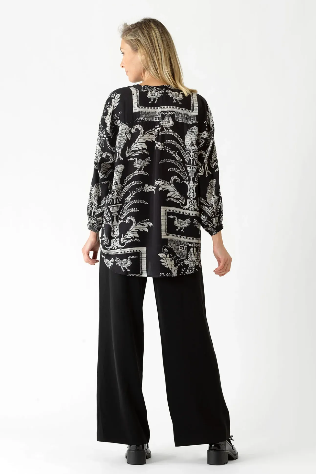 Vintage Damask Black Darcy Shirt