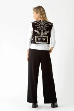 Vintage Damask Black Gilet