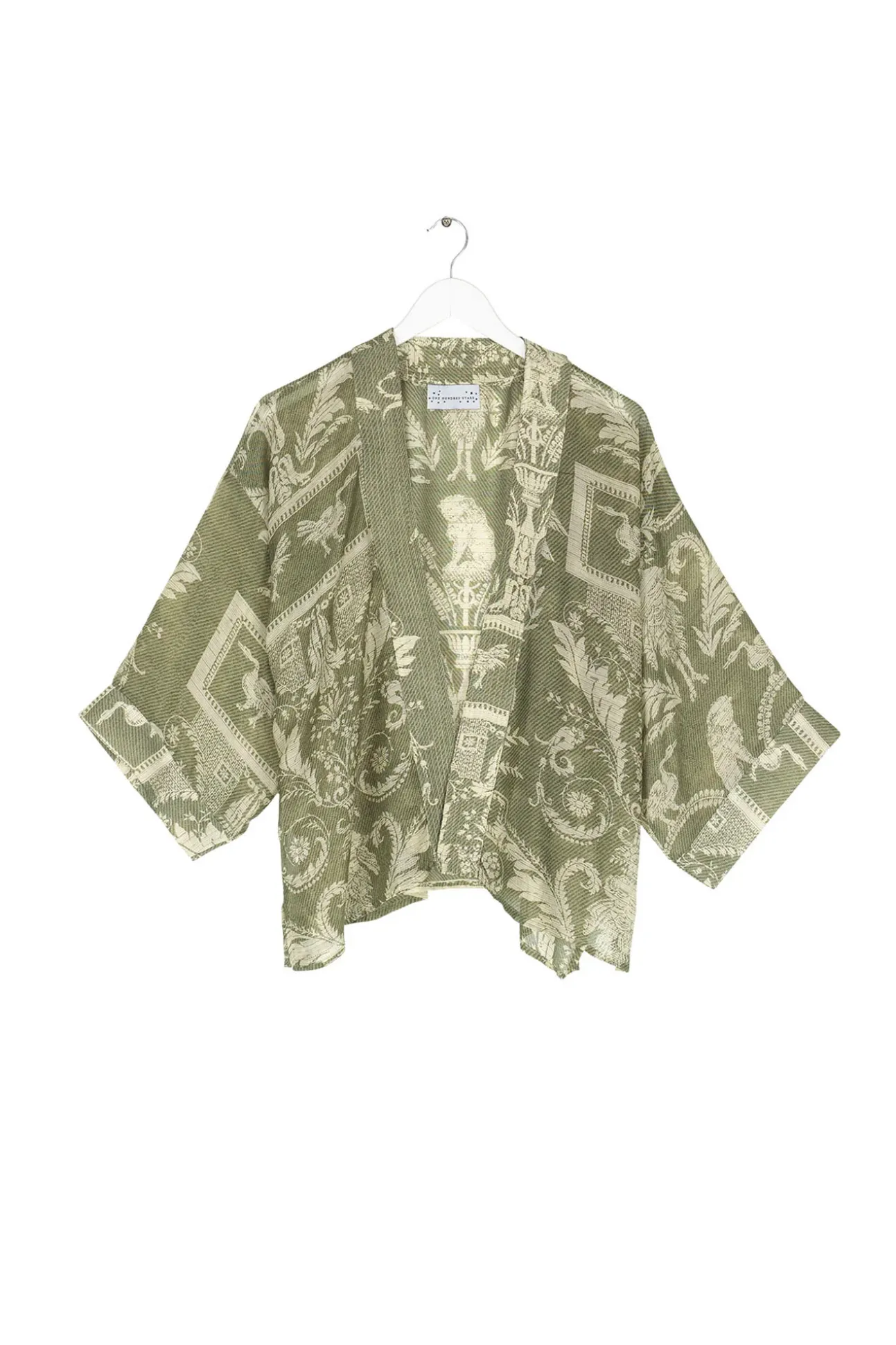 Vintage Damask Sage Kimono