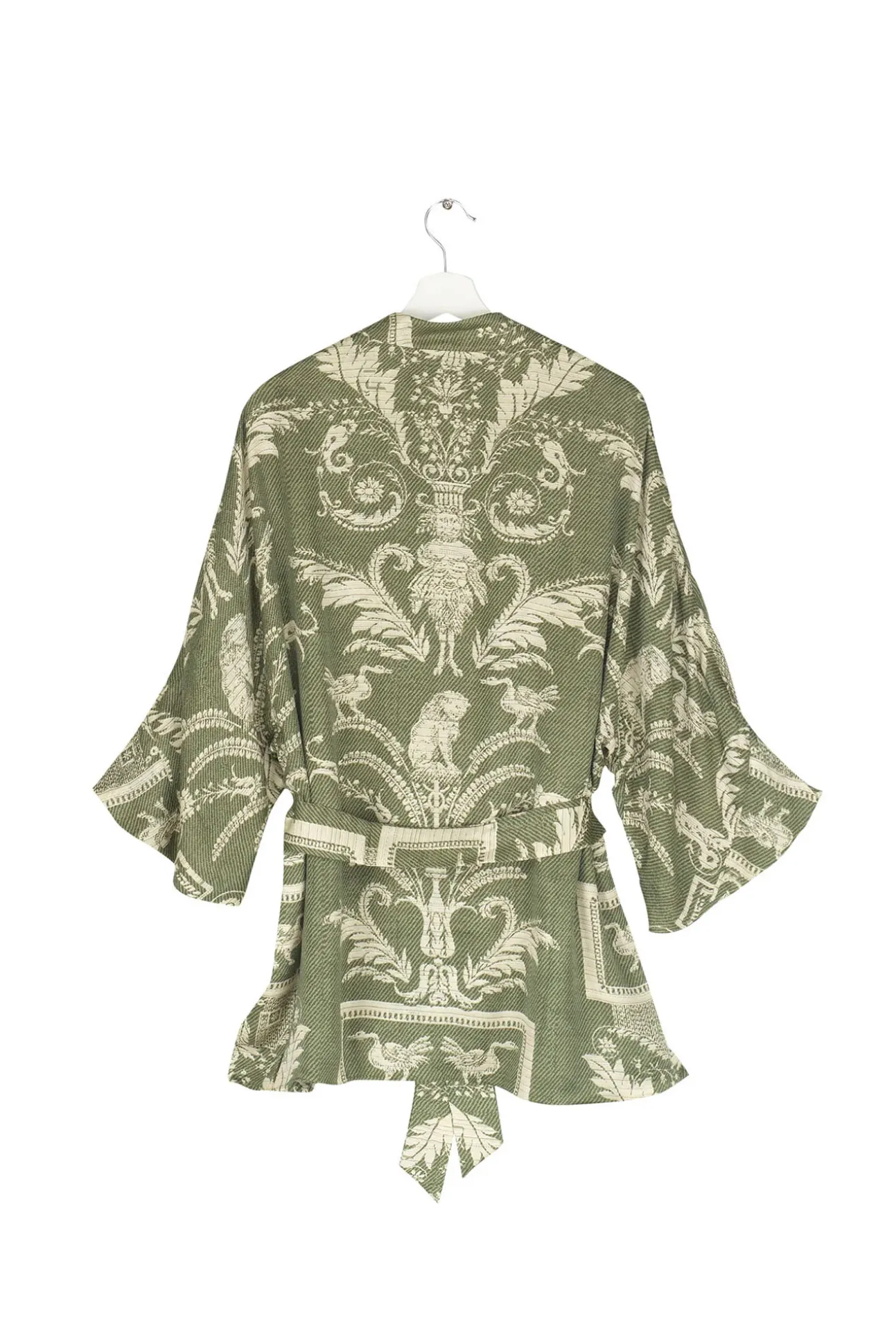 Vintage Damask Sage Wrap Jacket